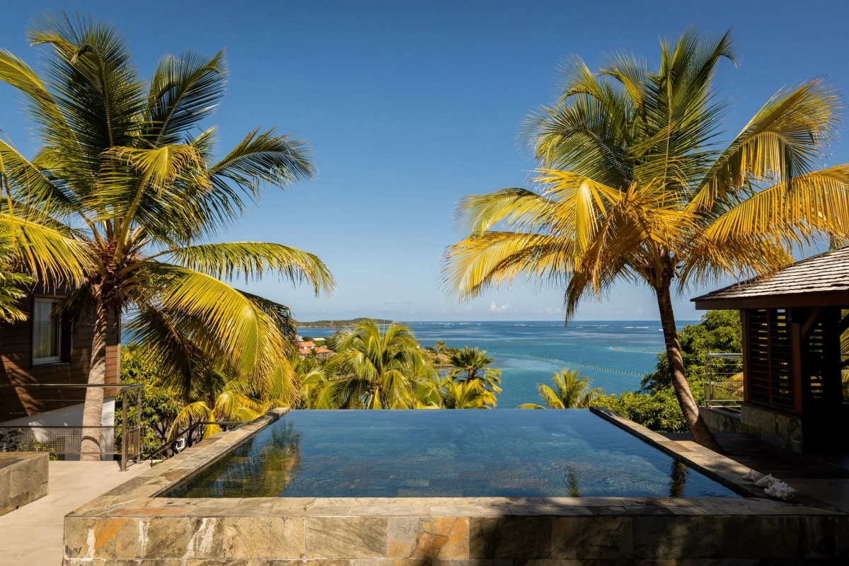 Location villa luxe Martinique - Piscine supérieure